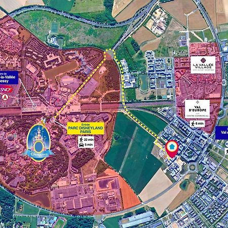 Disneyland-Paris 4 Pers, Parking, Wifi, Chessy  Exteriör bild