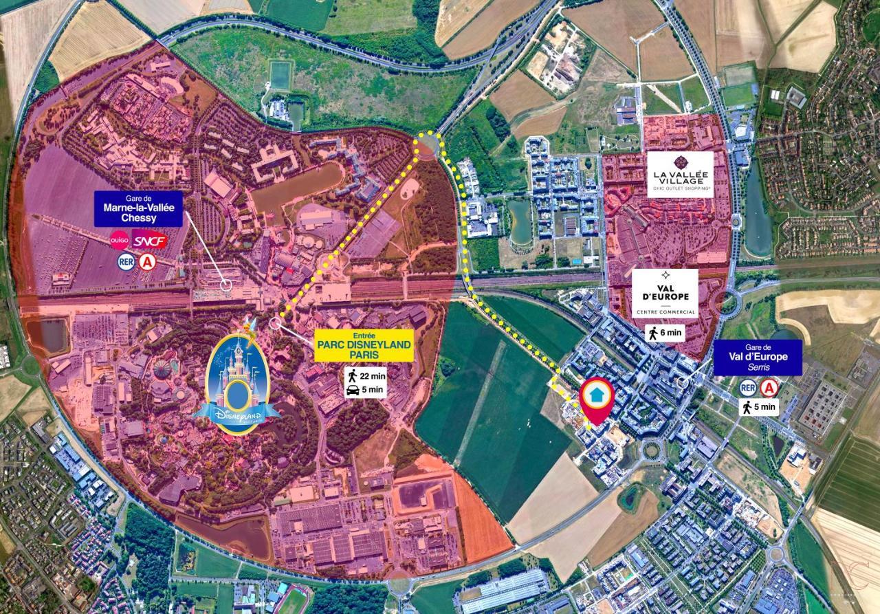 Disneyland-Paris 4 Pers, Parking, Wifi, Chessy  Exteriör bild